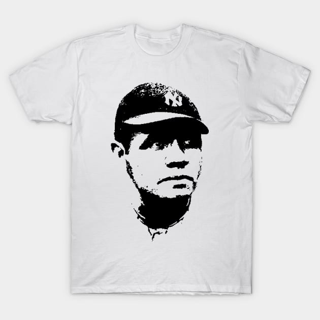 Babe Ruth Pop Art Portrait T-Shirt by phatvo